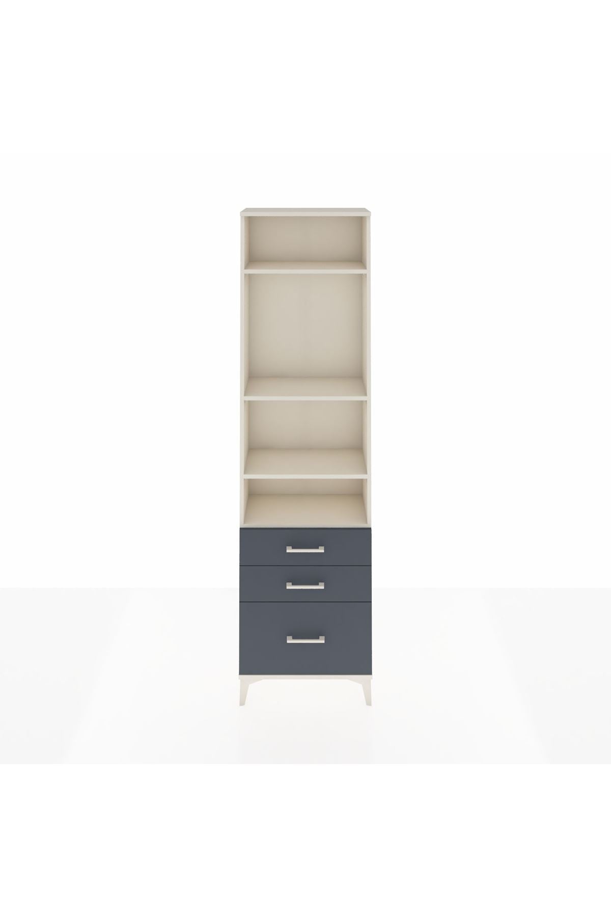 Arges Dolap 4 Raflı 3 Çekmeceli 60x30x221 - S29M183V2A