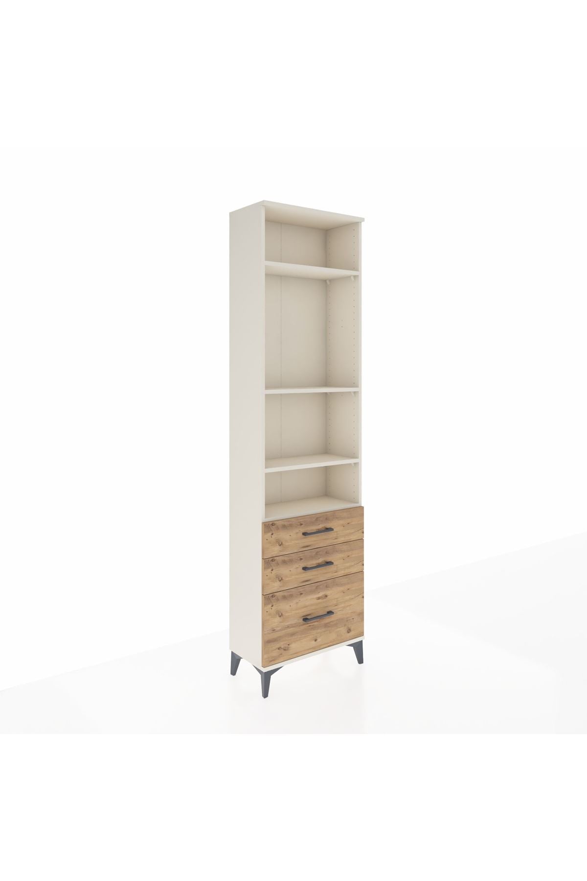 Arges Dolap 4 Raflı 3 Çekmeceli 60x30x221 - S29M183V3A