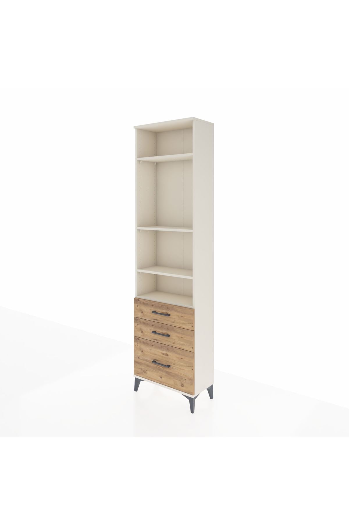 Arges Dolap 4 Raflı 3 Çekmeceli 60x30x221 - S29M183V3A
