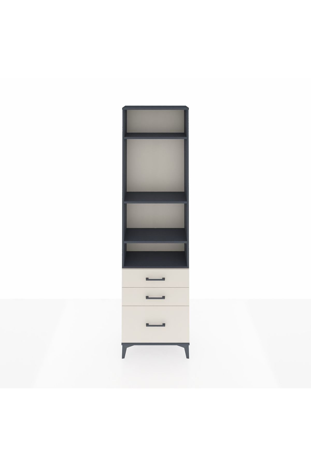 Arges Dolap 4 Raflı 3 Çekmeceli 60x30x221 - S29M183V4A