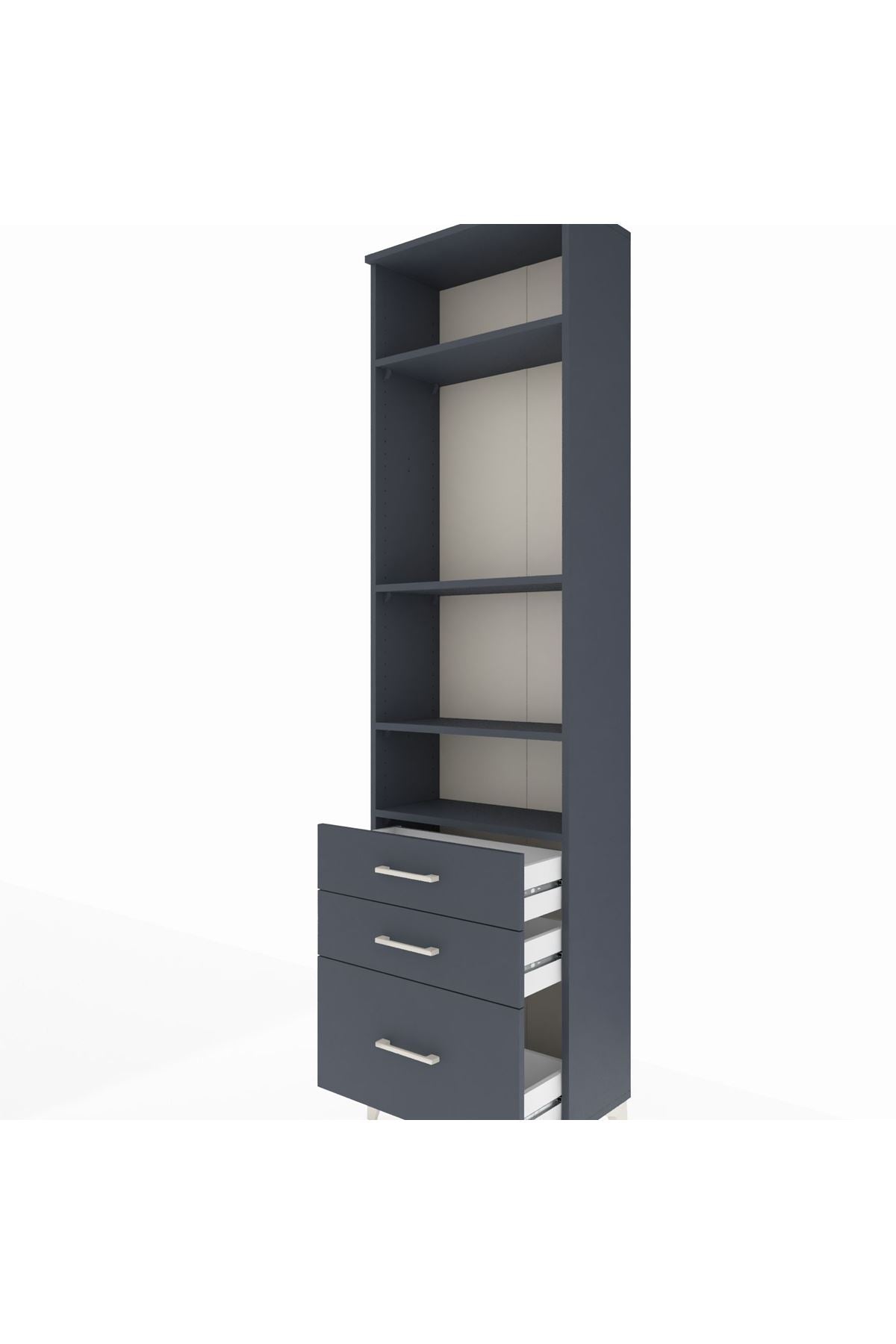 Arges Dolap 4 Raflı 3 Çekmeceli 60x30x221 - S29M183V5A