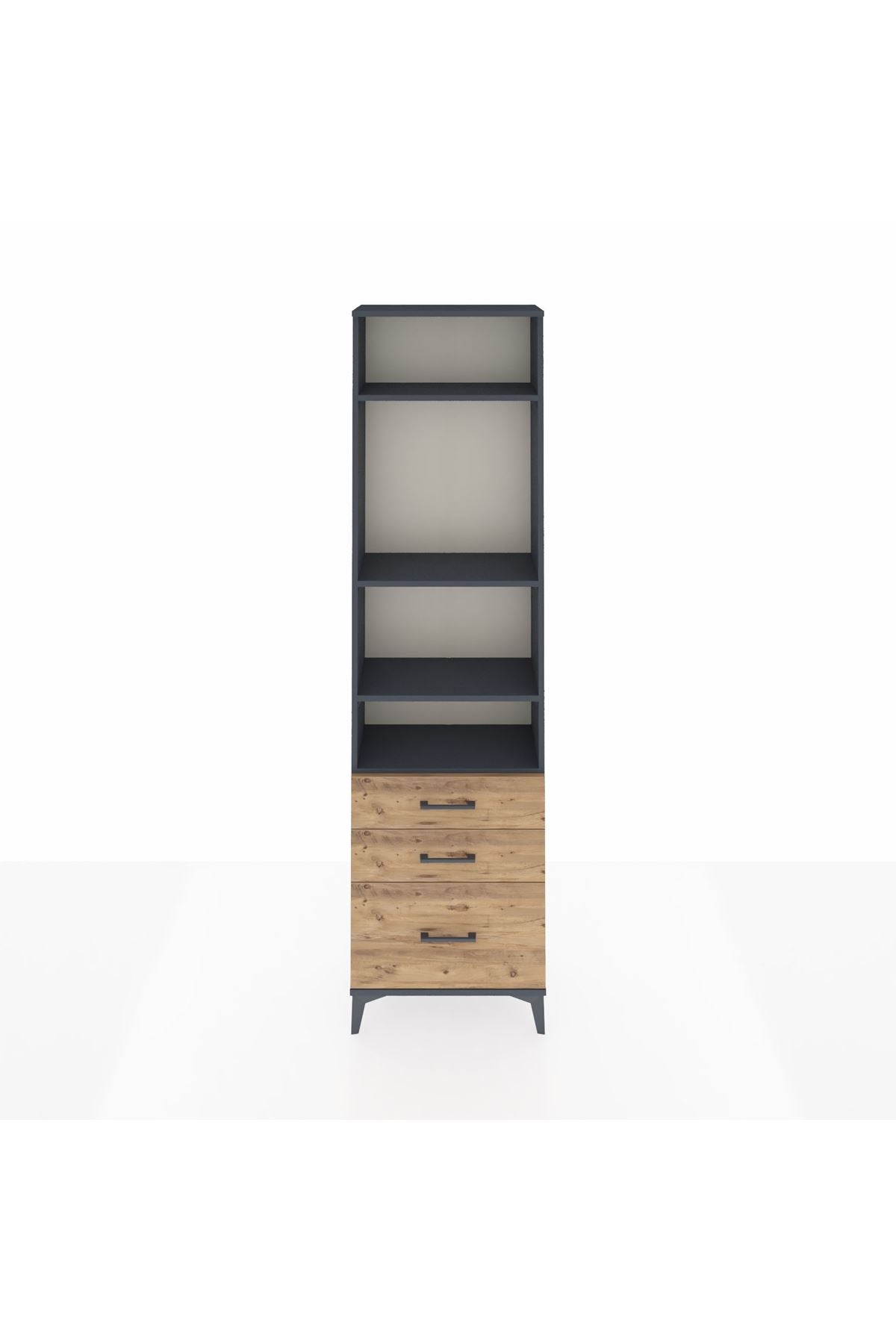 Arges Dolap 4 Raflı 3 Çekmeceli 60x30x221 - S29M183V6A