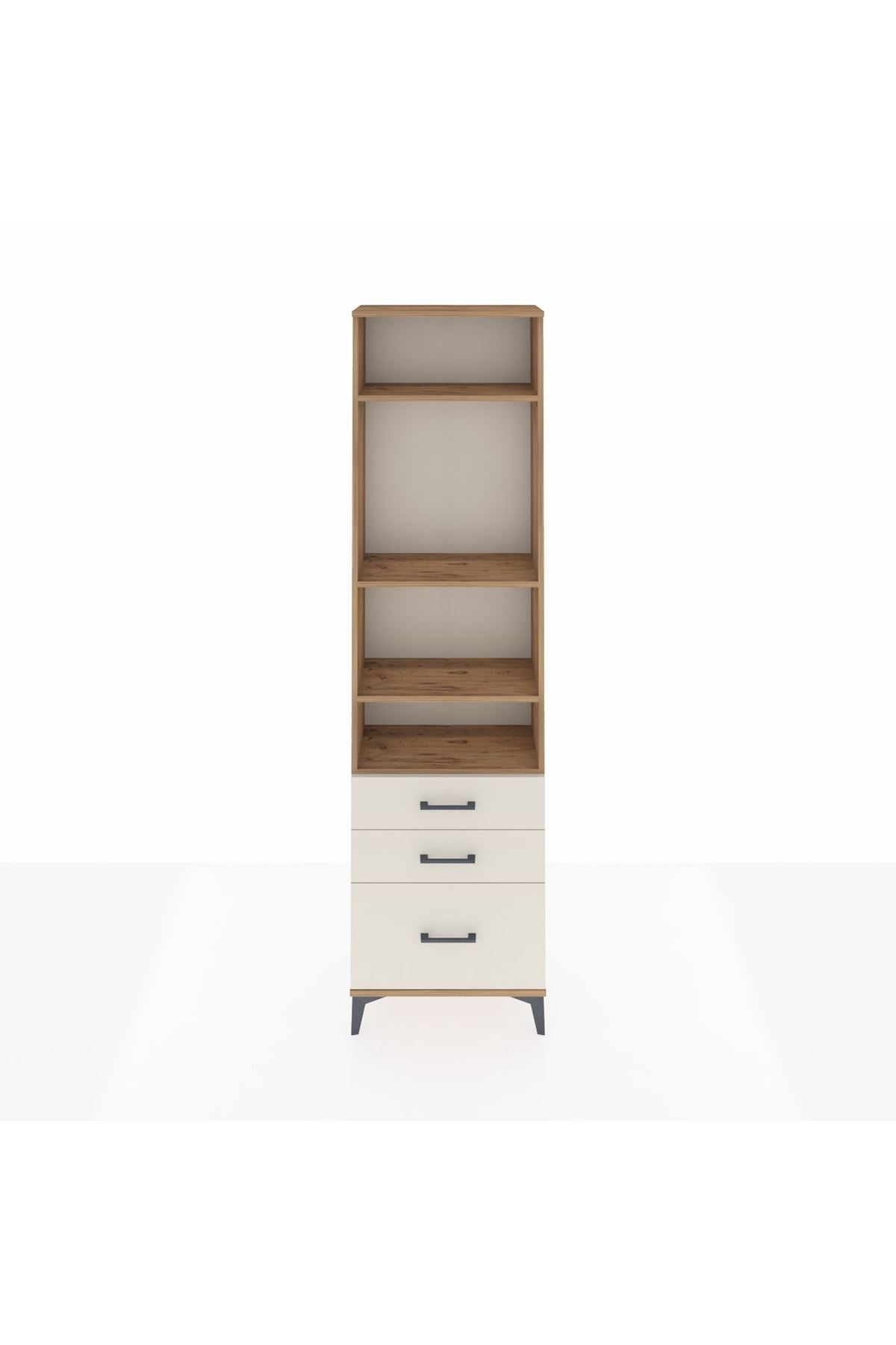 Arges Dolap 4 Raflı 3 Çekmeceli 60x30x221 - S29M183V7A