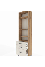 Arges Dolap 4 Raflı 3 Çekmeceli 60x30x221 - S29M183V7A