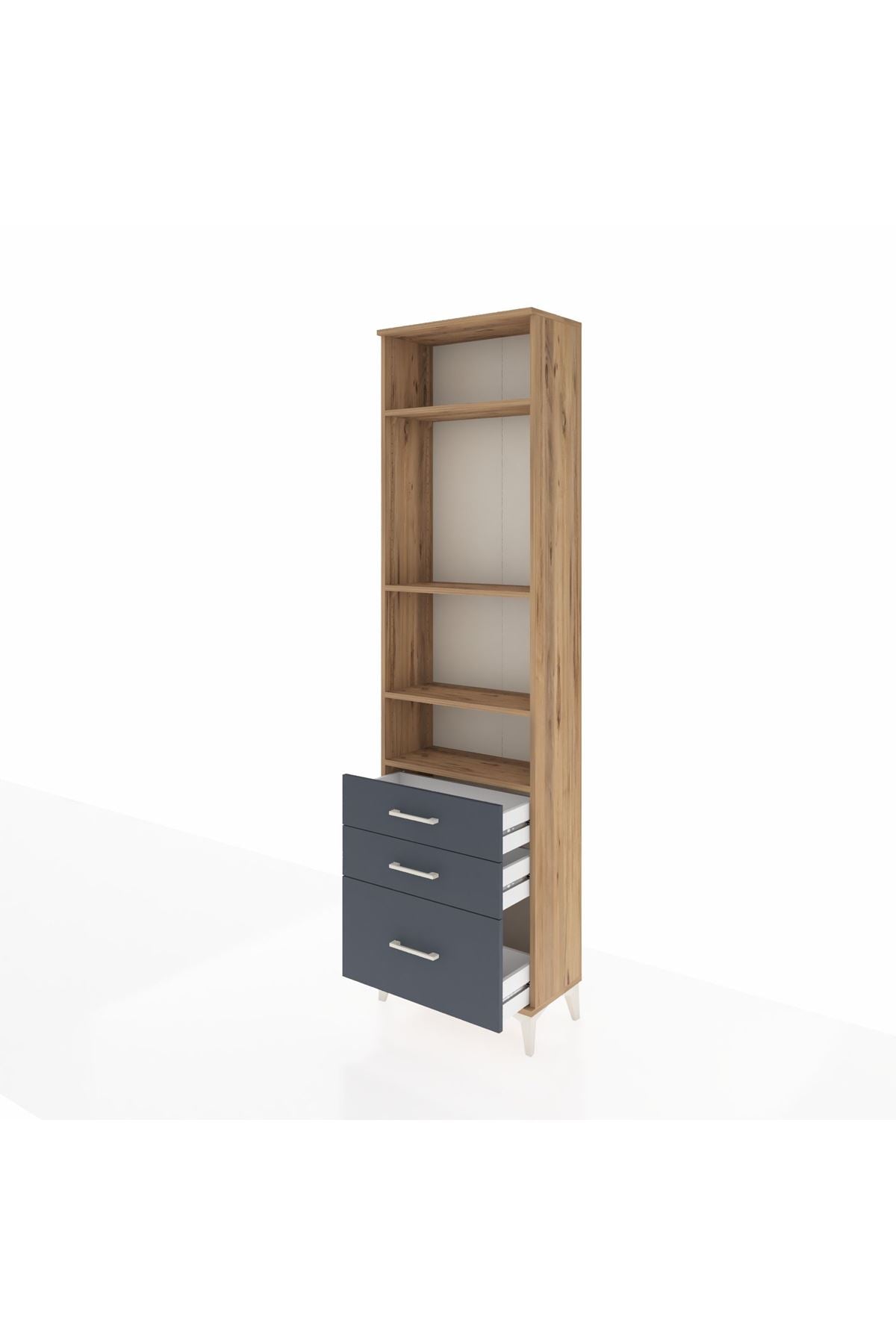 Arges Dolap 4 Raflı 3 Çekmeceli 60x30x221 - S29M183V8A