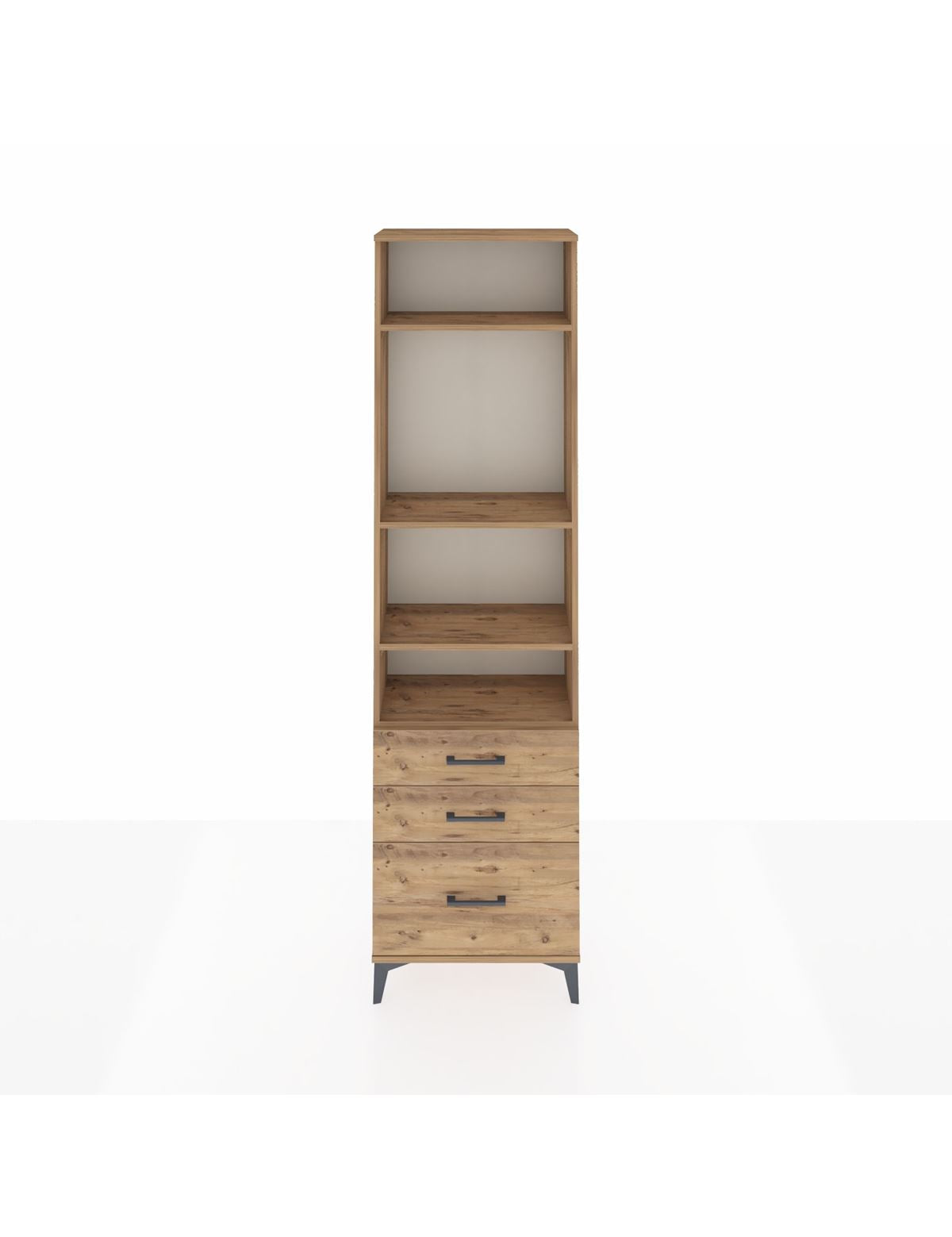Arges Dolap 4 Raflı 3 Çekmeceli 60x30x221 - S29M183V9A