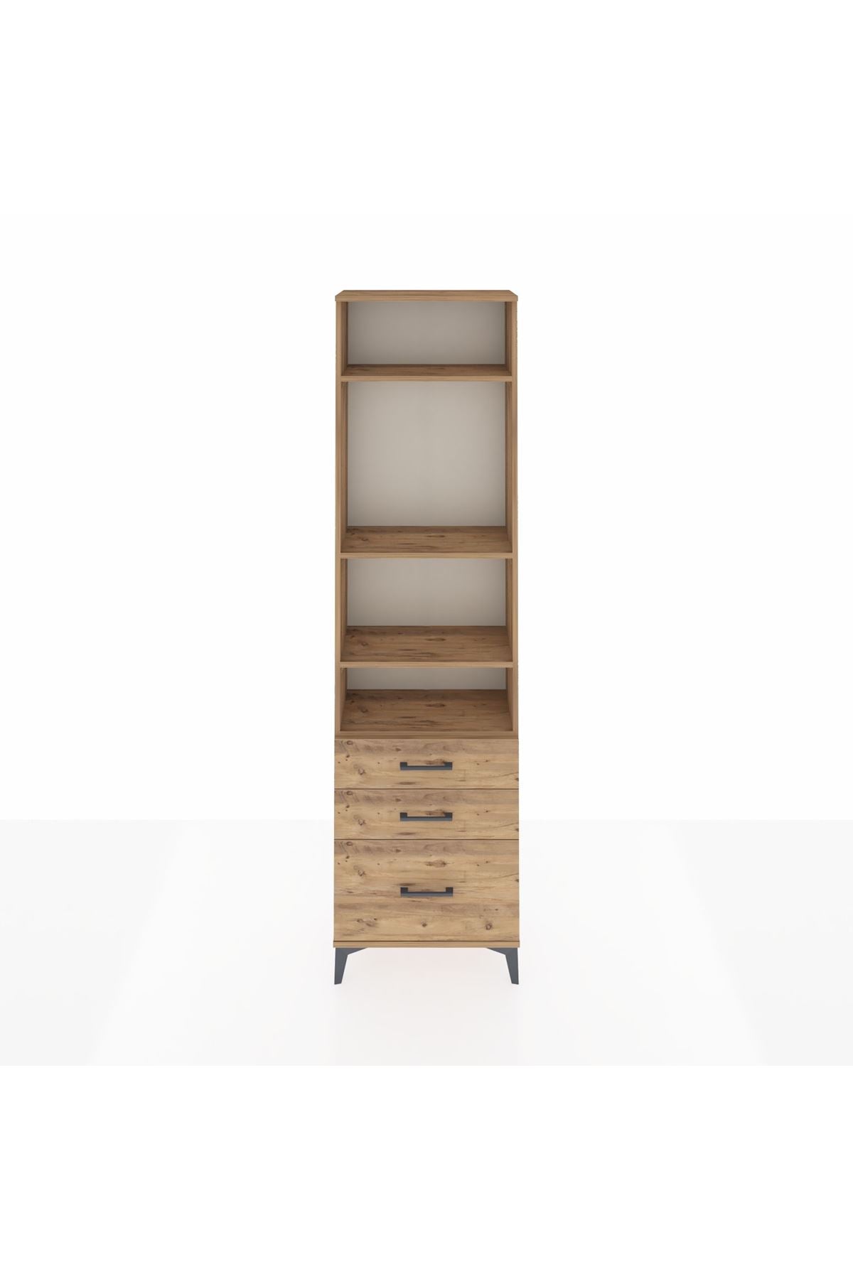 Arges Dolap 4 Raflı 3 Çekmeceli 60x30x221 - S29M183V9A