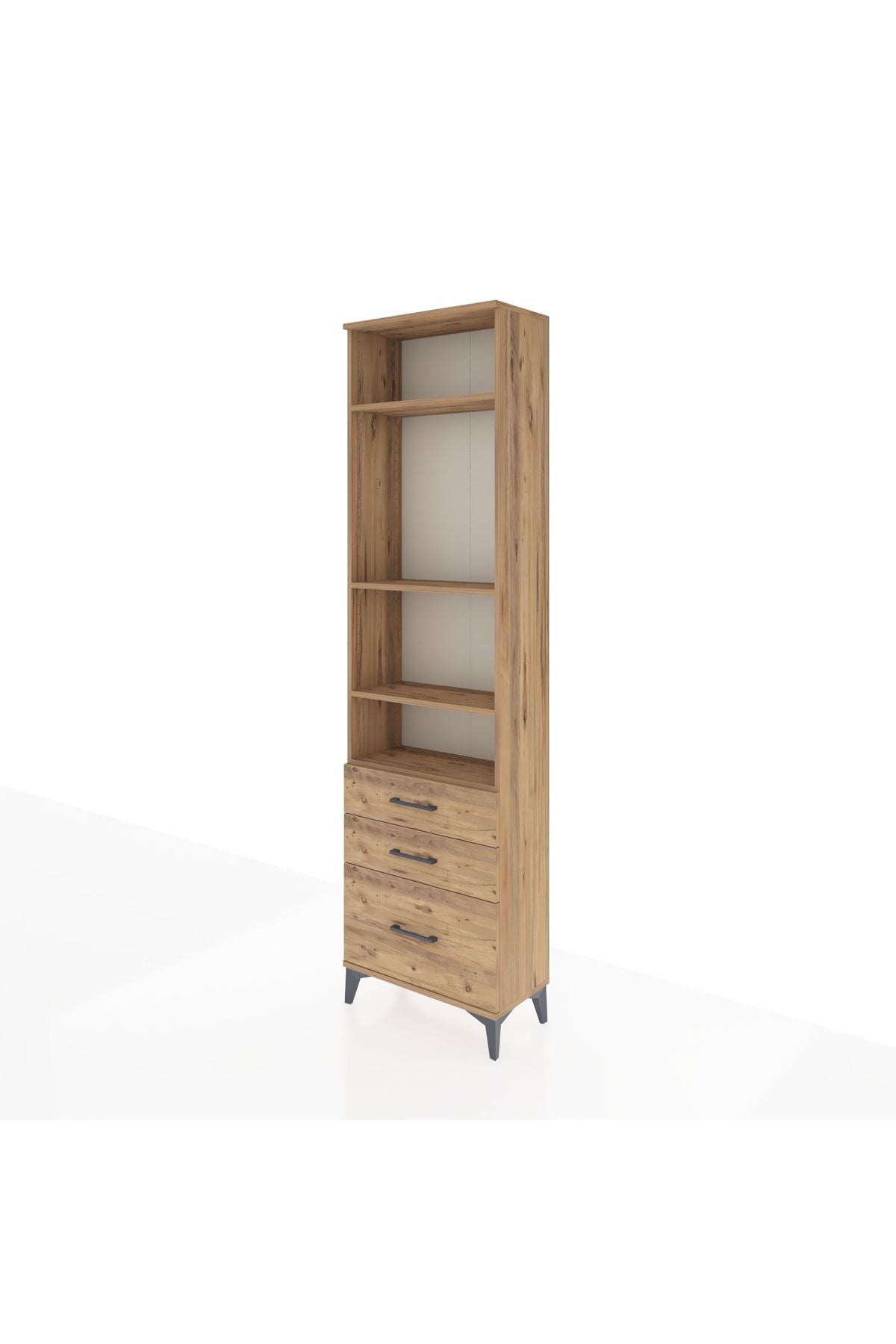 Arges Dolap 4 Raflı 3 Çekmeceli 60x30x221 - S29M183V9A