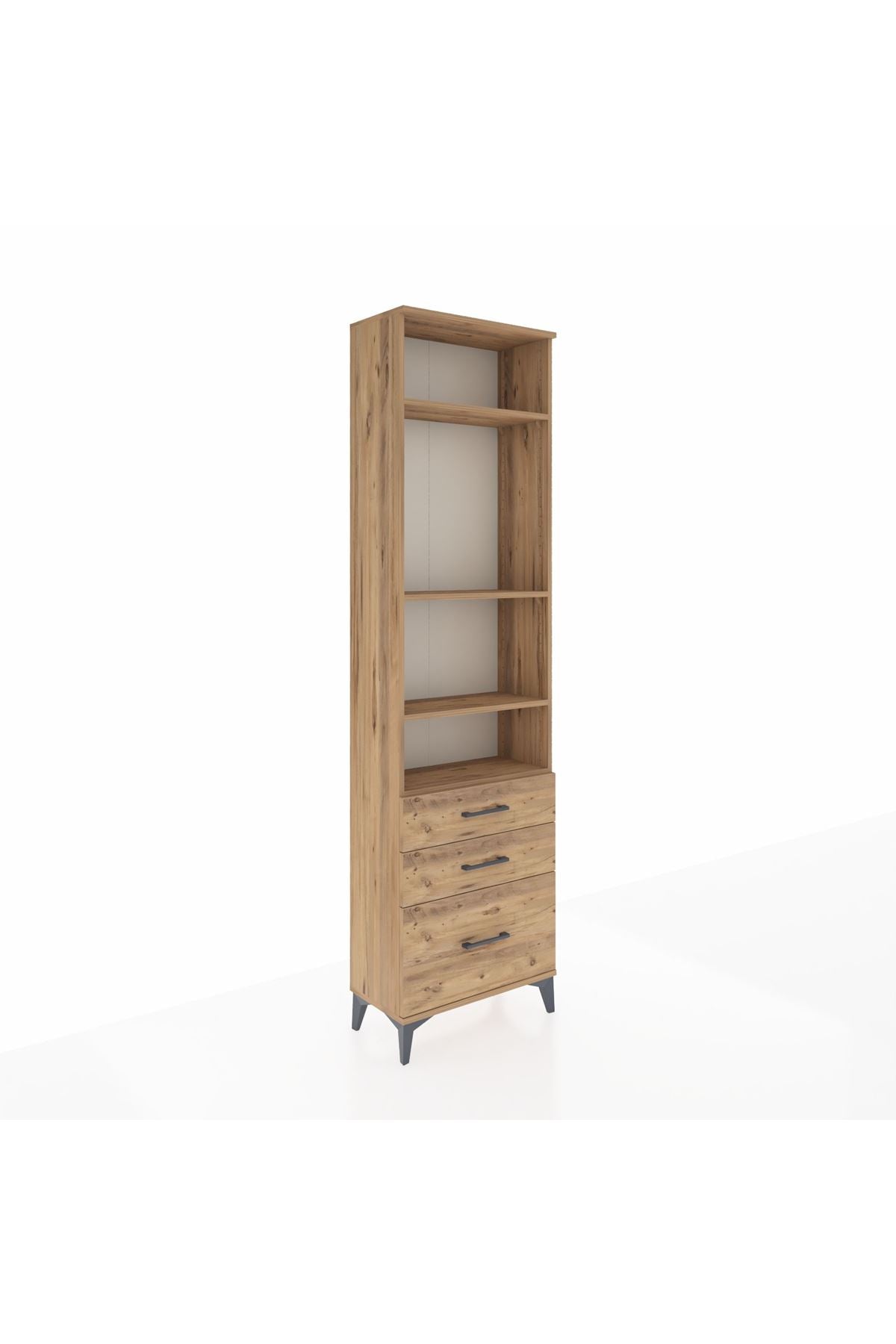 Arges Dolap 4 Raflı 3 Çekmeceli 60x30x221 - S29M183V9A