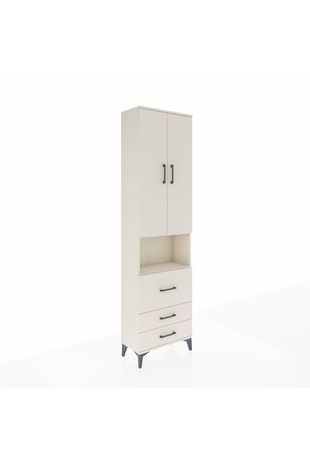 Arges Dolap 3 Raflı 3 Çekmeceli Tek Askılı 60x30x221 - S29M184V1A