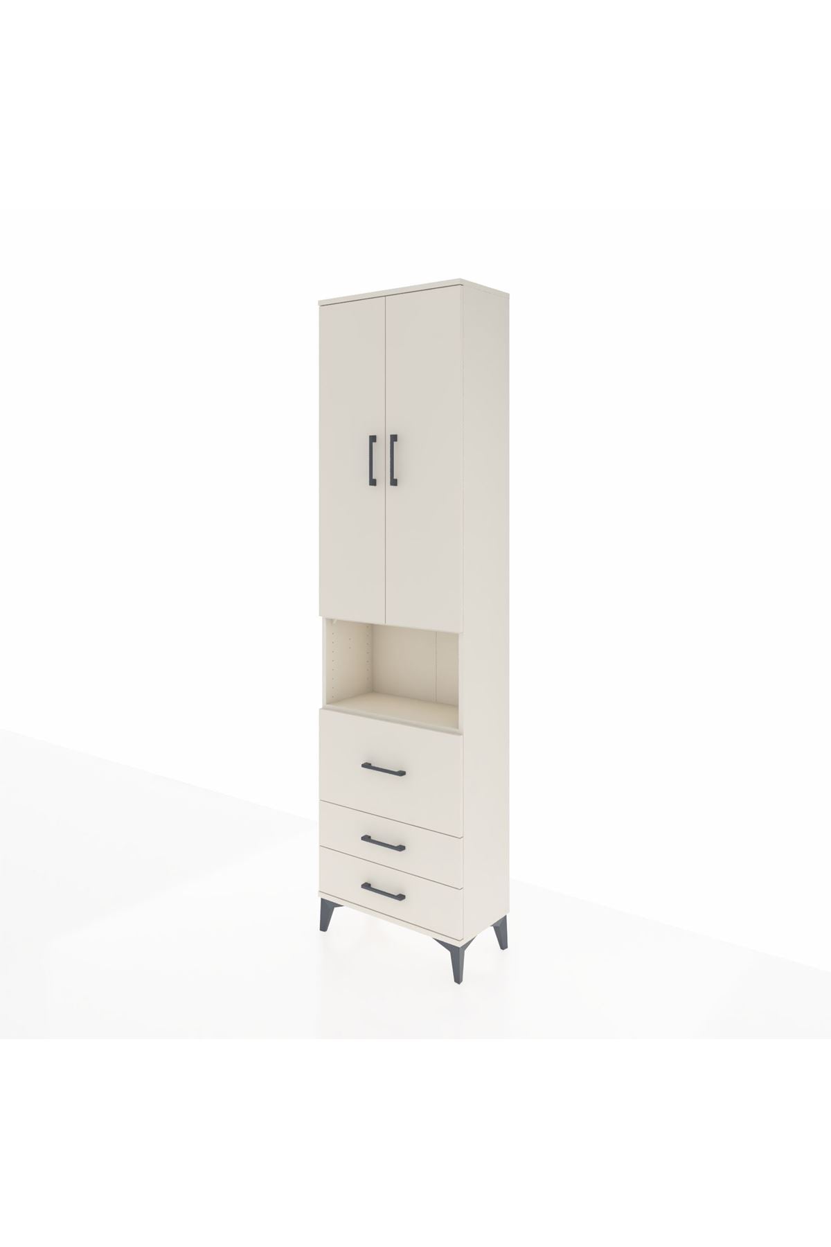 Arges Dolap 3 Raflı 3 Çekmeceli Tek Askılı 60x30x221 - S29M184V1A