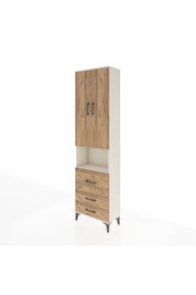 Arges Dolap 3 Raflı 3 Çekmeceli Tek Askılı 60x30x221 - S29M184V3A