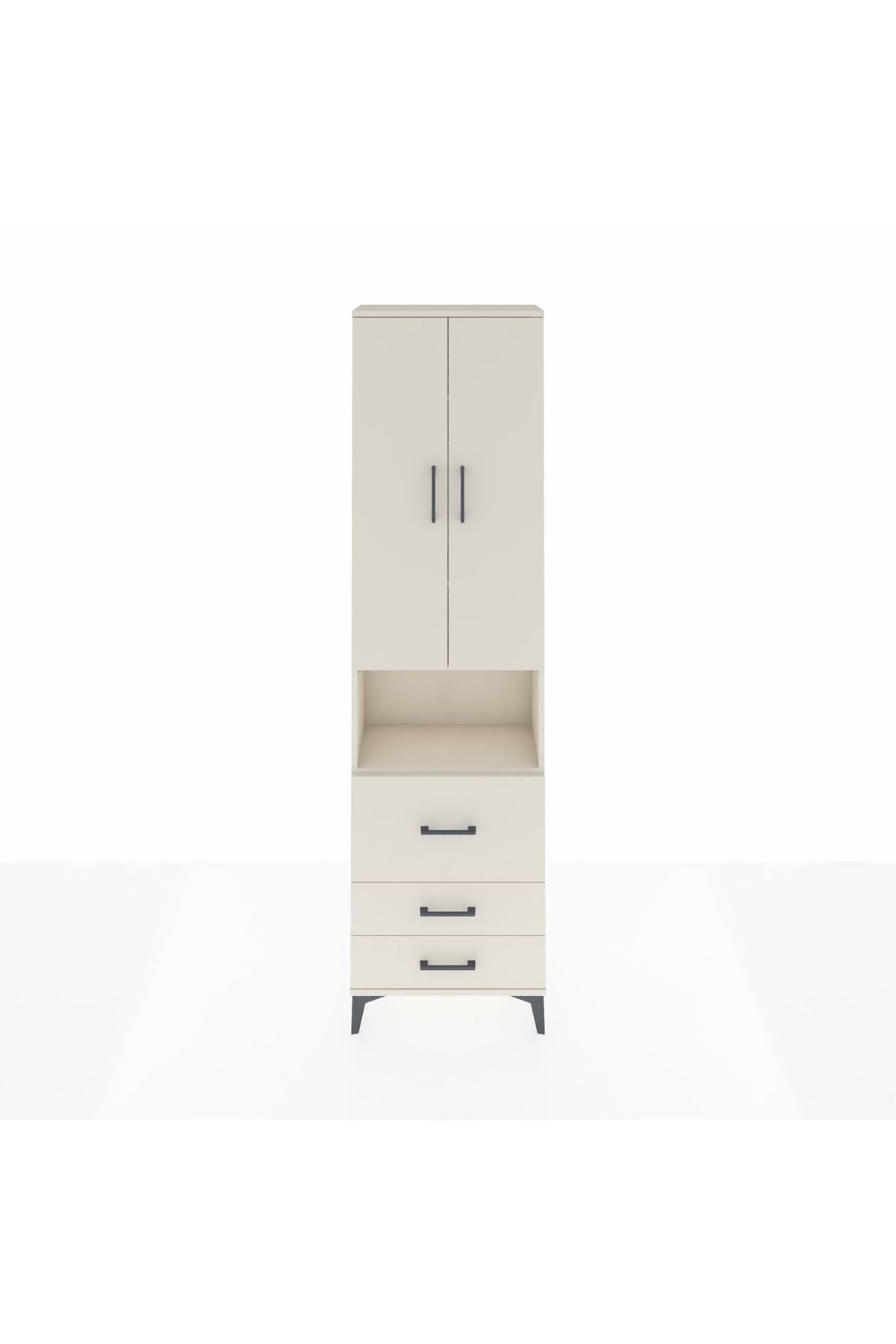Arges Dolap 4 Raflı 3 Çekmeceli 2 Kapaklı 60x30x221 - S29M185V1A