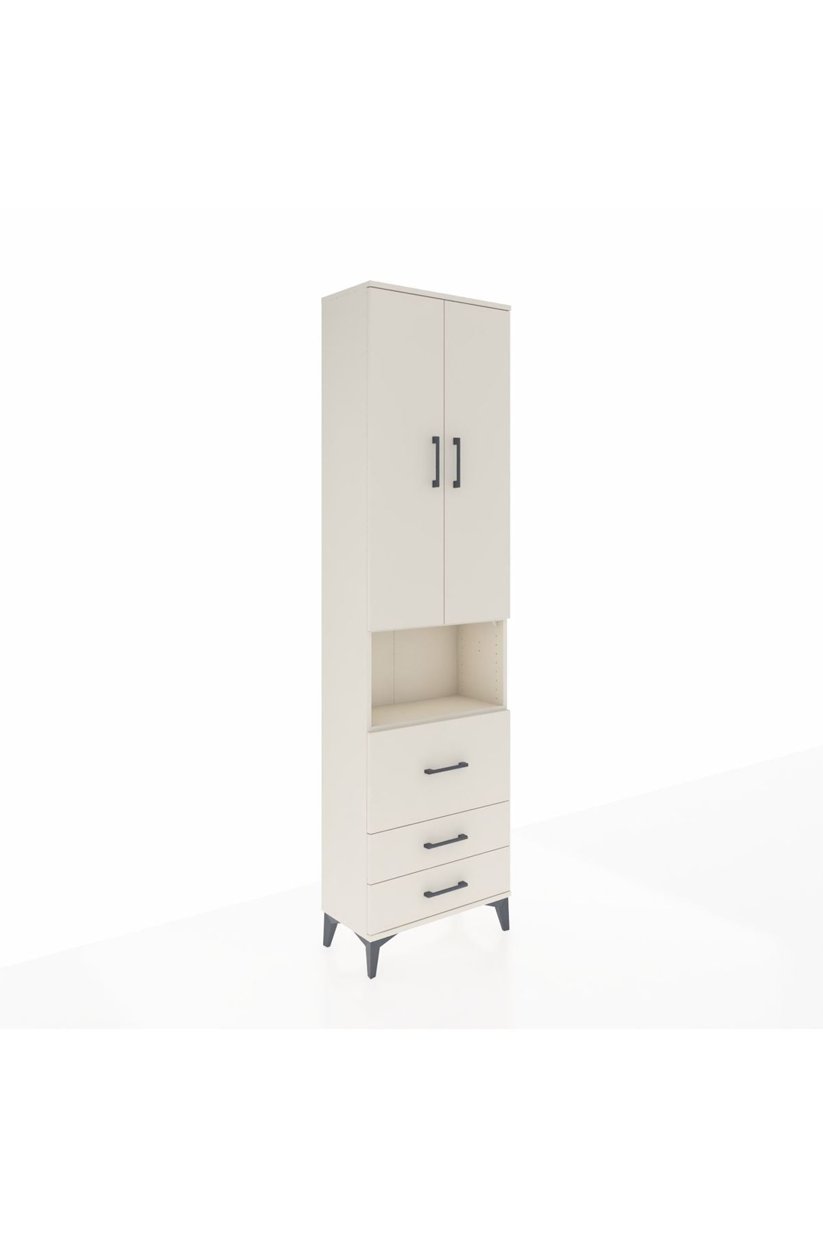 Arges Dolap 4 Raflı 3 Çekmeceli 2 Kapaklı 60x30x221 - S29M185V1A