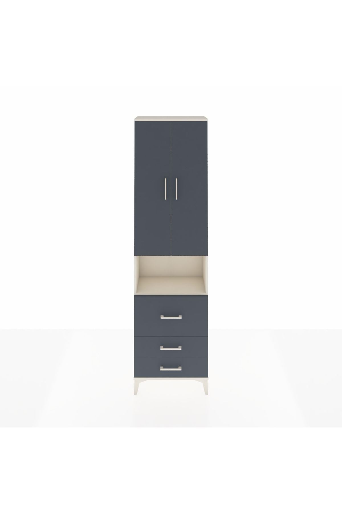 Arges Dolap 4 Raflı 3 Çekmeceli 2 Kapaklı 60x30x221 - S29M185V2A