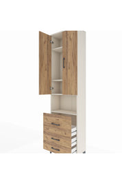 Arges Dolap 4 Raflı 3 Çekmeceli 2 Kapaklı 60x30x221 - S29M185V3A