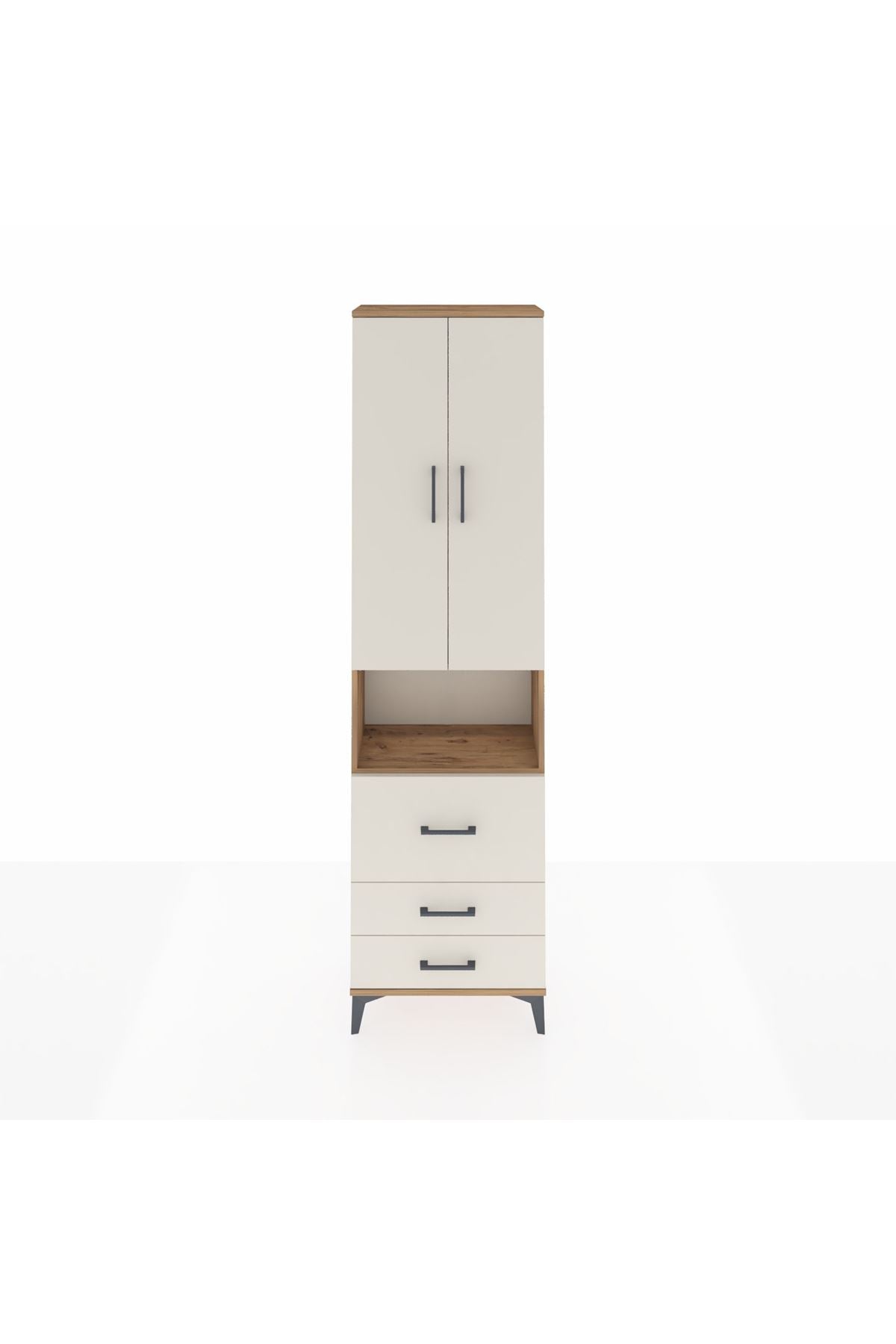 Arges Dolap 4 Raflı 3 Çekmeceli 2 Kapaklı 60x30x221 - S29M185V7A