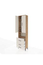 Arges Dolap 4 Raflı 3 Çekmeceli 2 Kapaklı 60x30x221 - S29M185V7A