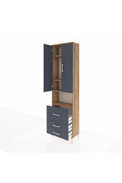 Arges Dolap 4 Raflı 3 Çekmeceli 2 Kapaklı 60x30x221 - S29M185V8A