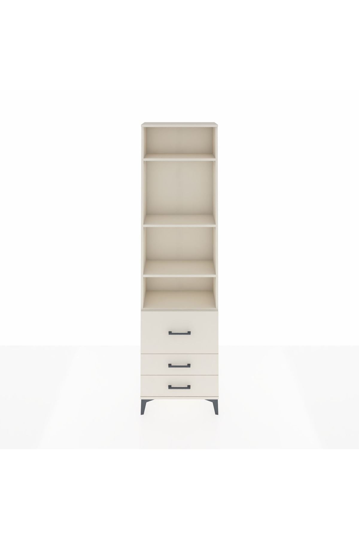 Arges Dolap 4 Raflı 3 Çekmeceli 60x30x221 - S29M186V1A