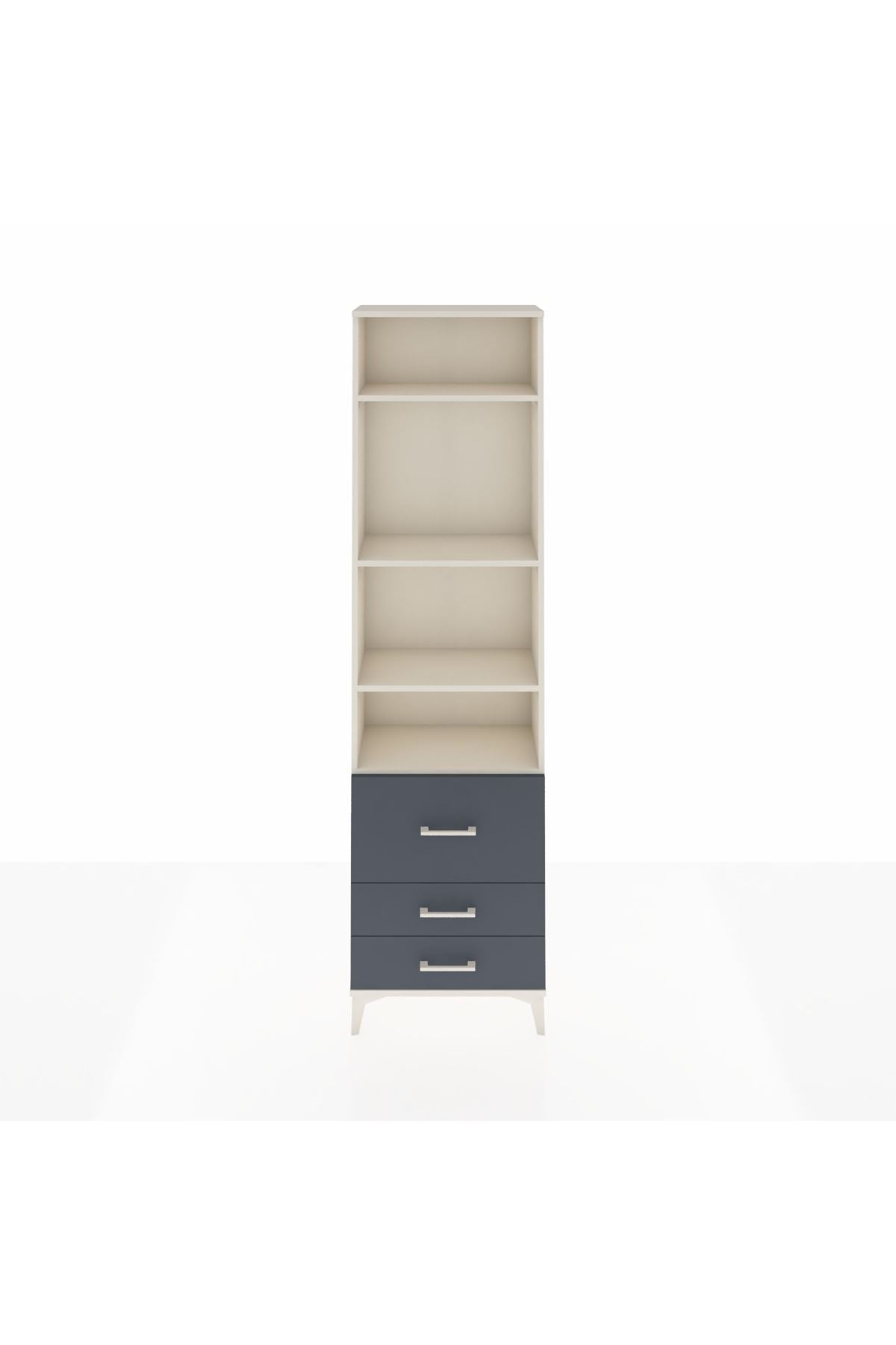 Arges Dolap 4 Raflı 3 Çekmeceli 60x30x221 - S29M186V2A