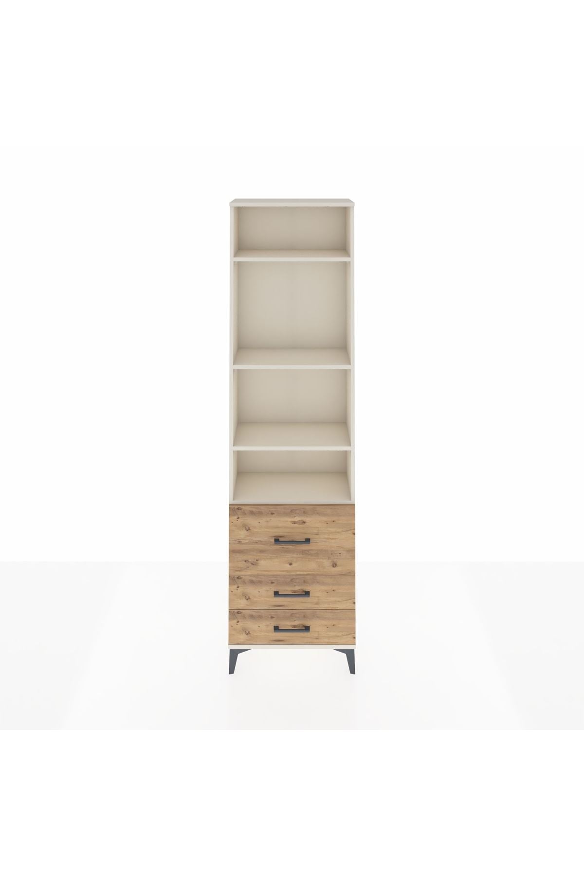 Arges Dolap 4 Raflı 3 Çekmeceli 60x30x221 - S29M186V3A