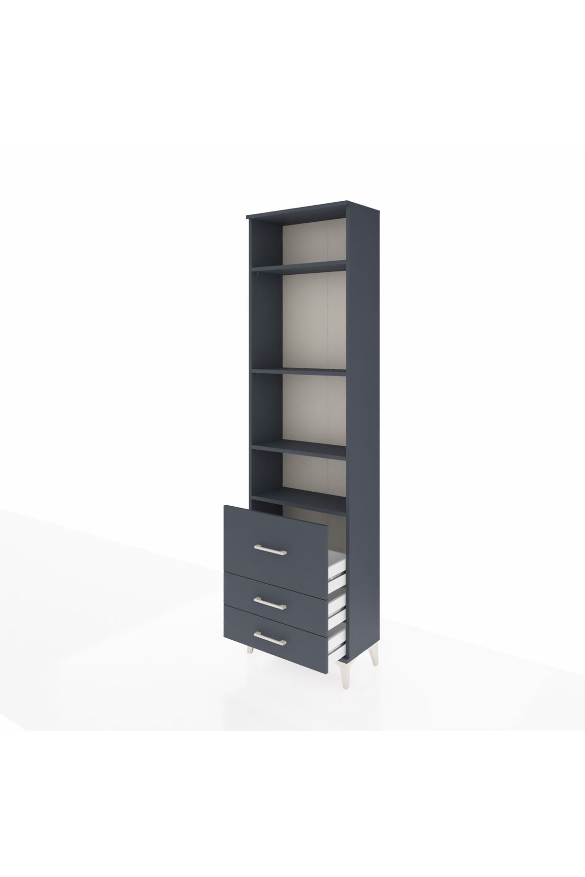 Arges Dolap 4 Raflı 3 Çekmeceli 60x30x221 - S29M186V5A