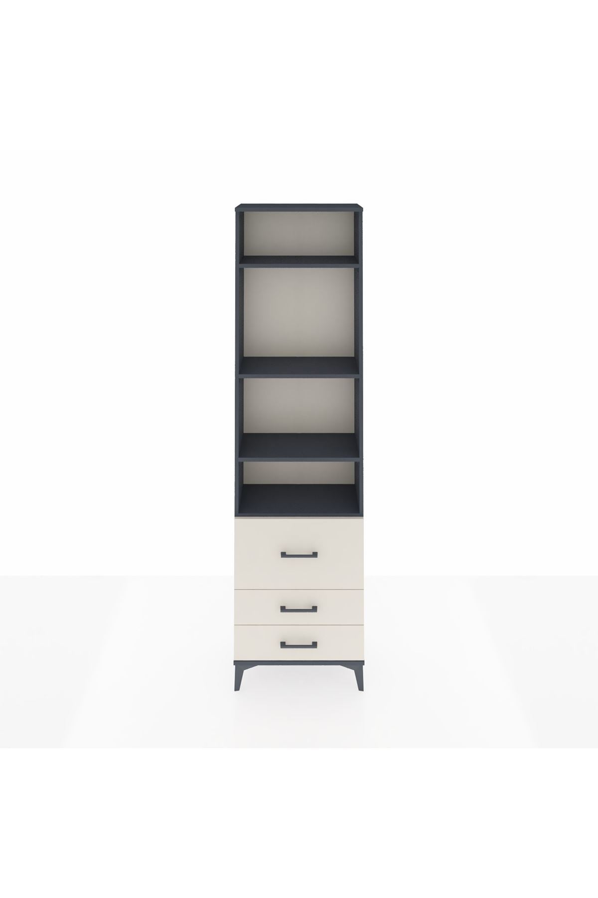 Arges Dolap 4 Raflı 3 Çekmeceli 60x30x221 - S29M186V4A