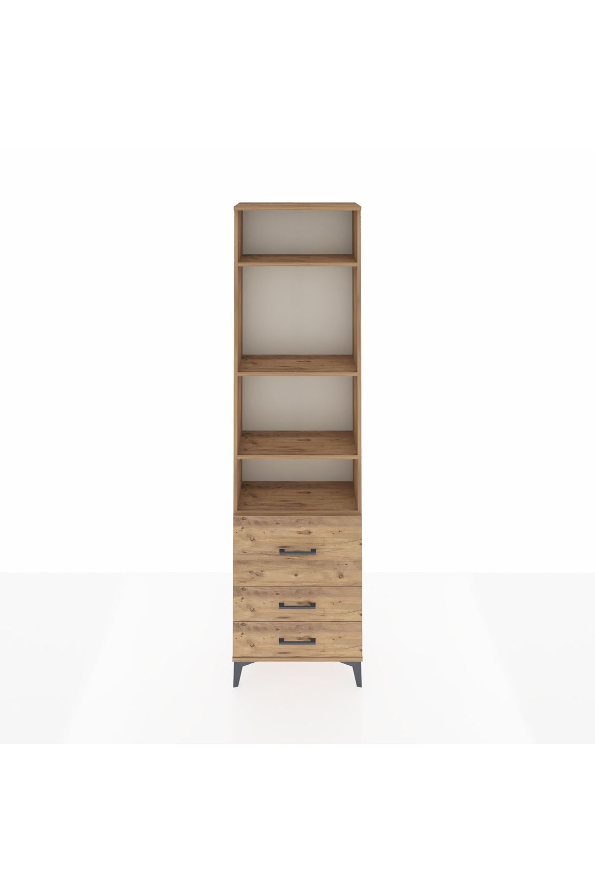 Arges Dolap 4 Raflı 3 Çekmeceli 60x30x221 - S29M186V9A