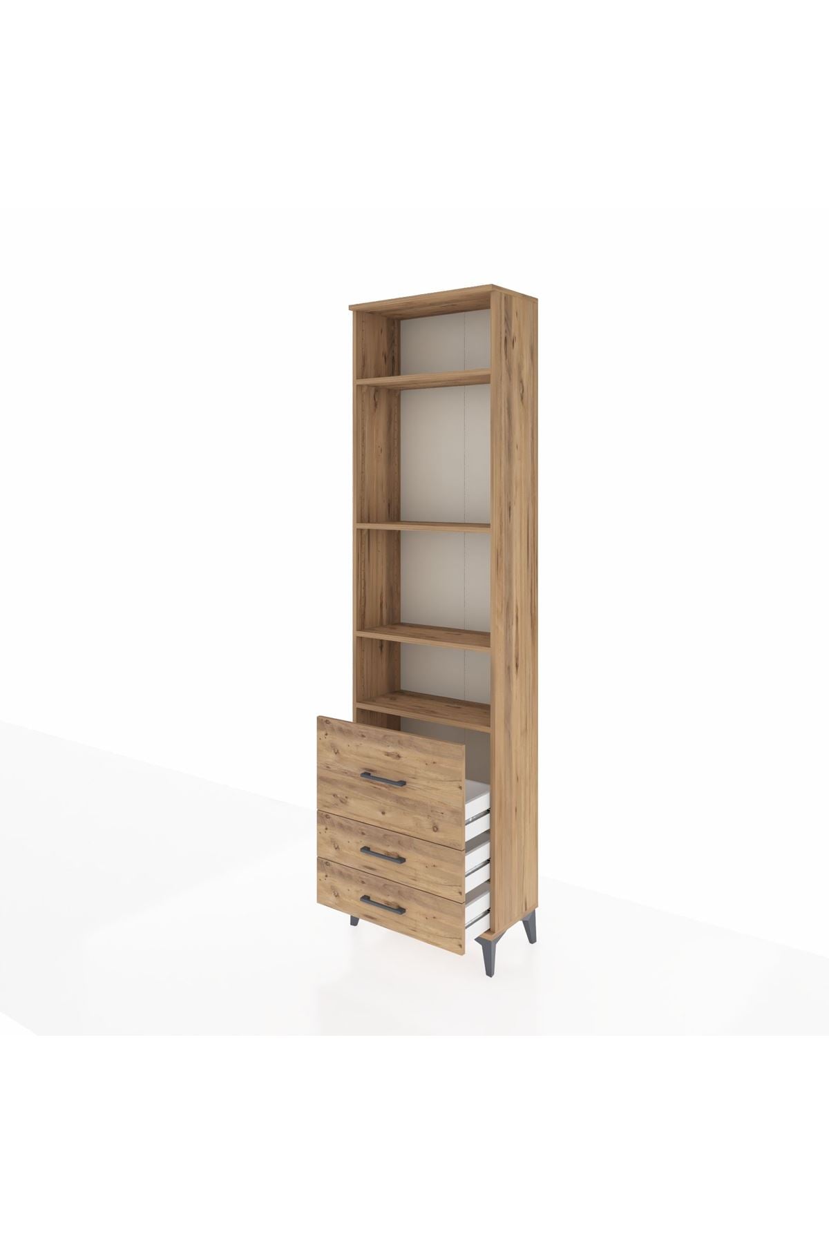 Arges Dolap 4 Raflı 3 Çekmeceli 60x30x221 - S29M186V9A