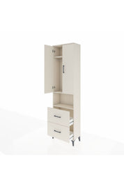 Arges Dolap 3 Raflı 2 Çekmeceli Tek Askılı 60x30x221 - S29M187V1A