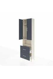 Arges Dolap 3 Raflı 2 Çekmeceli Tek Askılı 60x30x221 - S29M187V2A