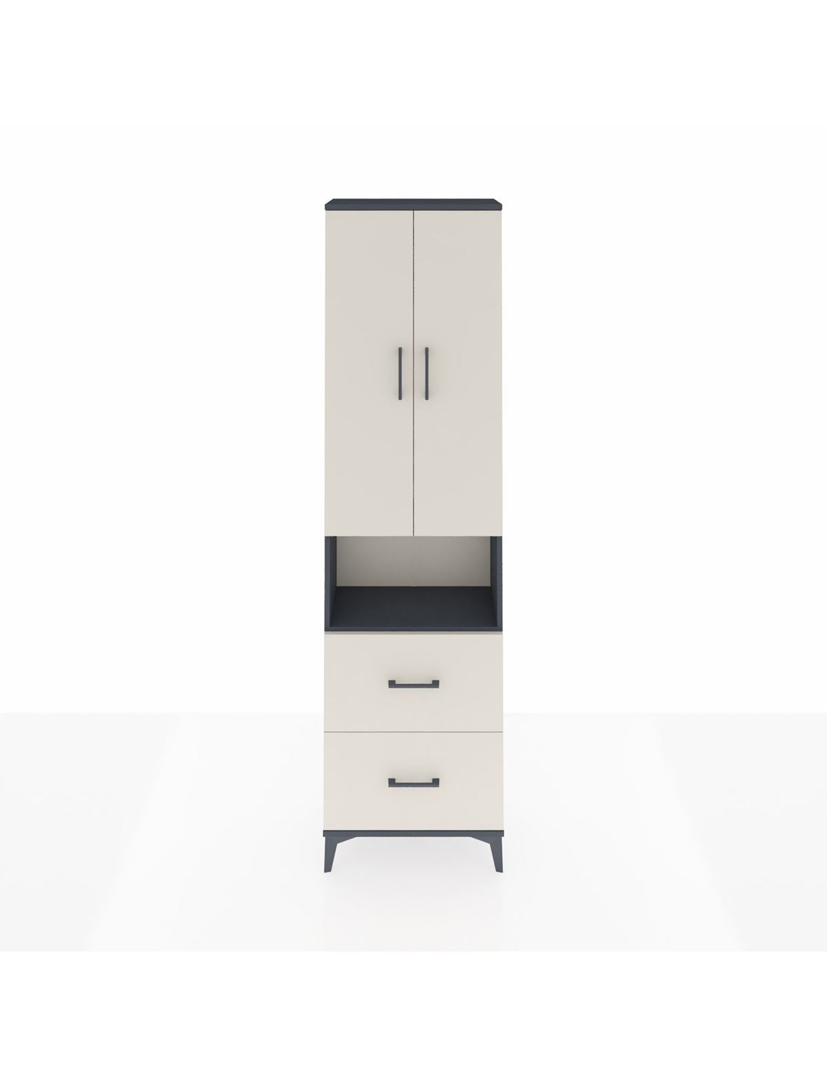 Arges Dolap 3 Raflı 2 Çekmeceli Tek Askılı 60x30x221 - S29M187V4A