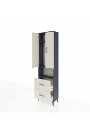 Arges Dolap 3 Raflı 2 Çekmeceli Tek Askılı 60x30x221 - S29M187V4A