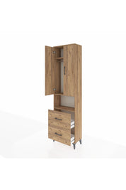 Arges Dolap 3 Raflı 2 Çekmeceli Tek Askılı 60x30x221 - S29M187V9A