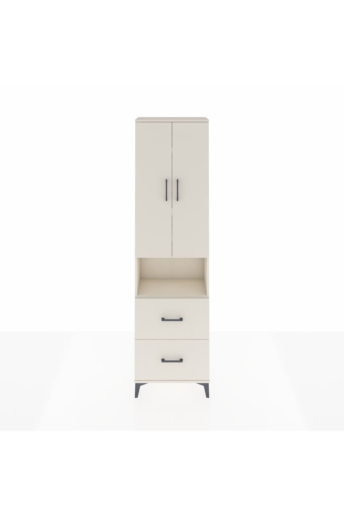 Arges Dolap 4 Raflı 2 Çekmeceli 2 Kapaklı 60x30x221 - S29M188V1A