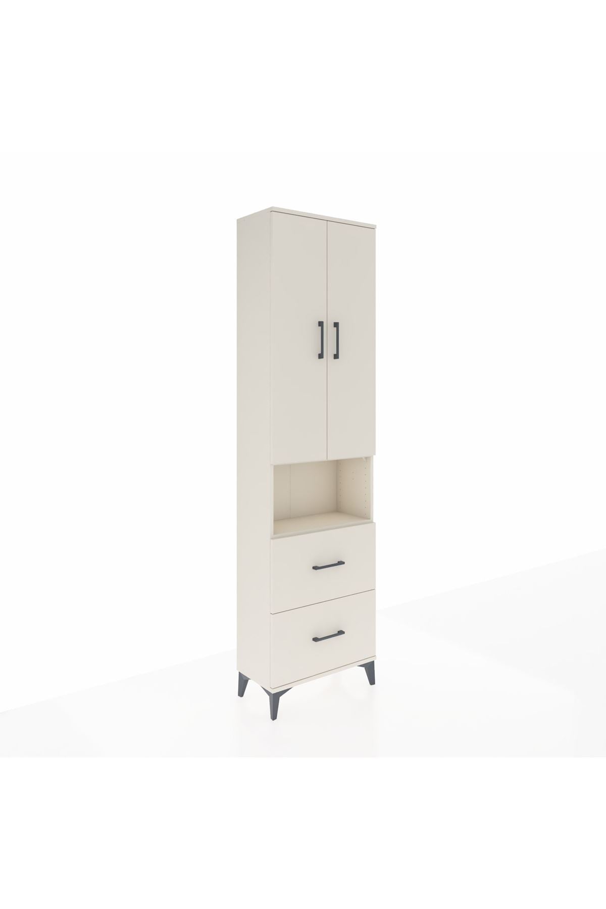 Arges Dolap 4 Raflı 2 Çekmeceli 2 Kapaklı 60x30x221 - S29M188V1A