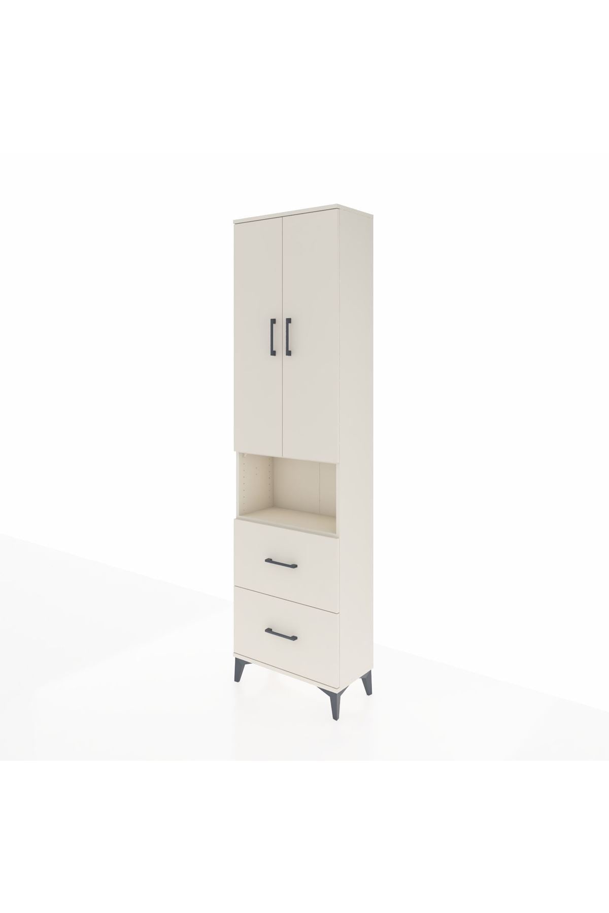 Arges Dolap 4 Raflı 2 Çekmeceli 2 Kapaklı 60x30x221 - S29M188V1A