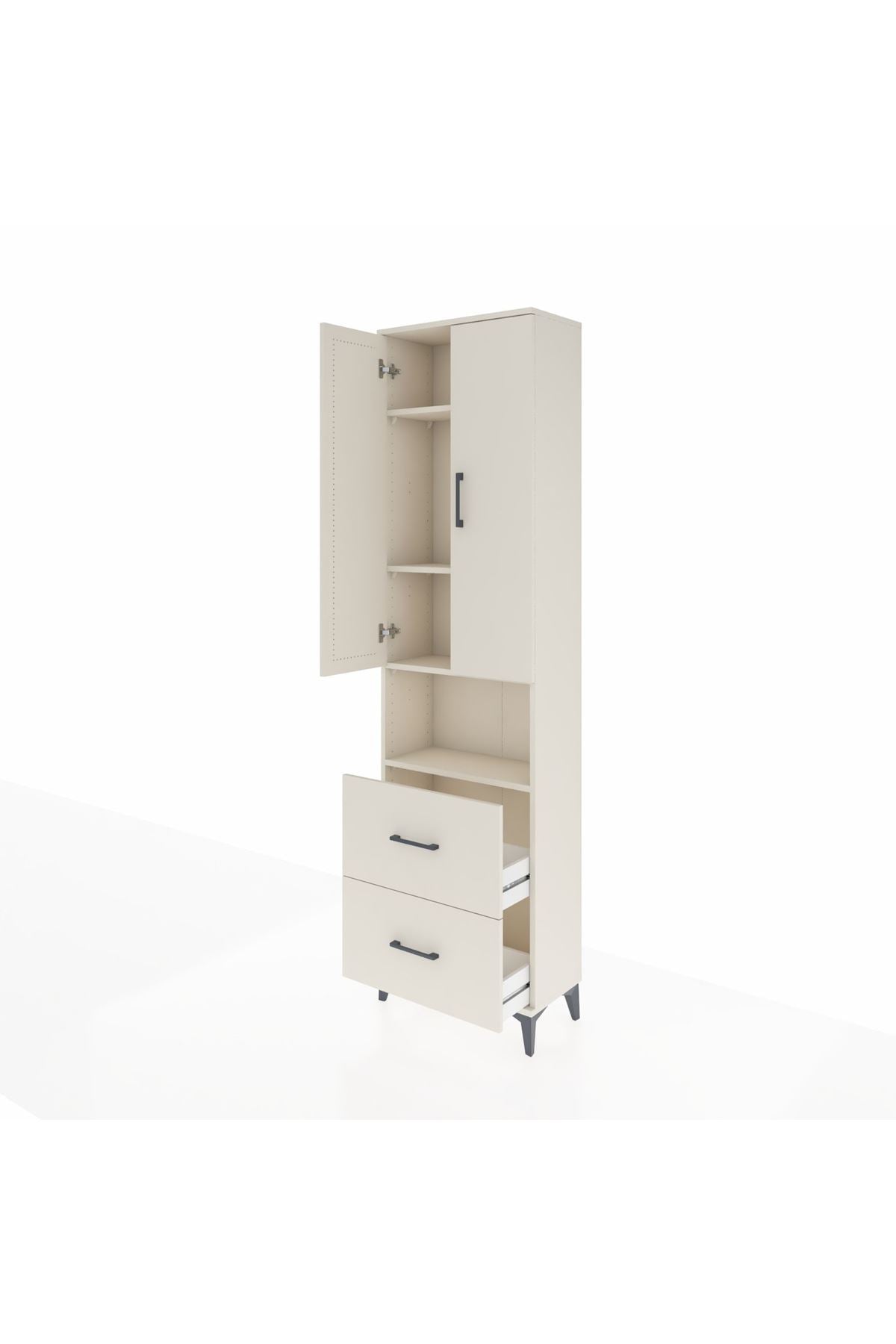 Arges Dolap 4 Raflı 2 Çekmeceli 2 Kapaklı 60x30x221 - S29M188V1A