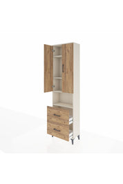 Arges Dolap 4 Raflı 2 Çekmeceli 2 Kapaklı 60x30x221 - S29M188V3A