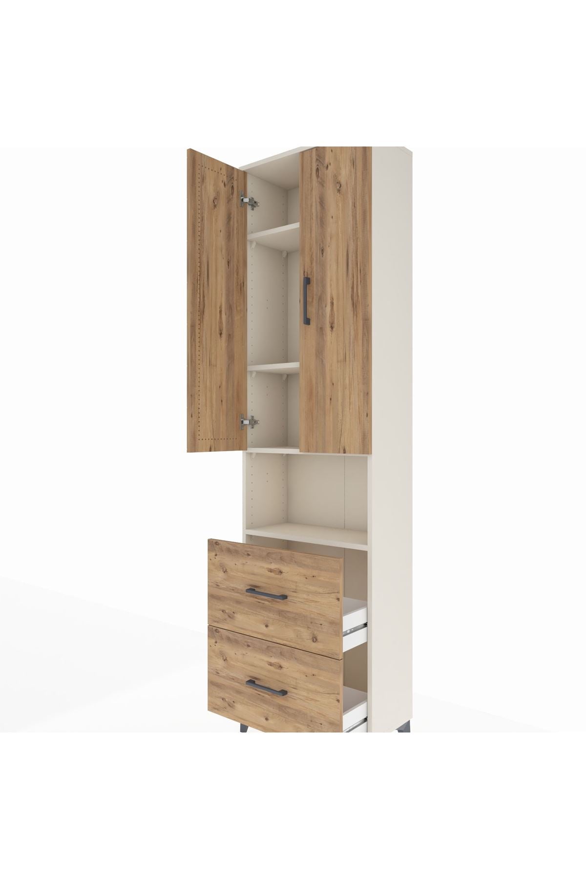 Arges Dolap 4 Raflı 2 Çekmeceli 2 Kapaklı 60x30x221 - S29M188V3A