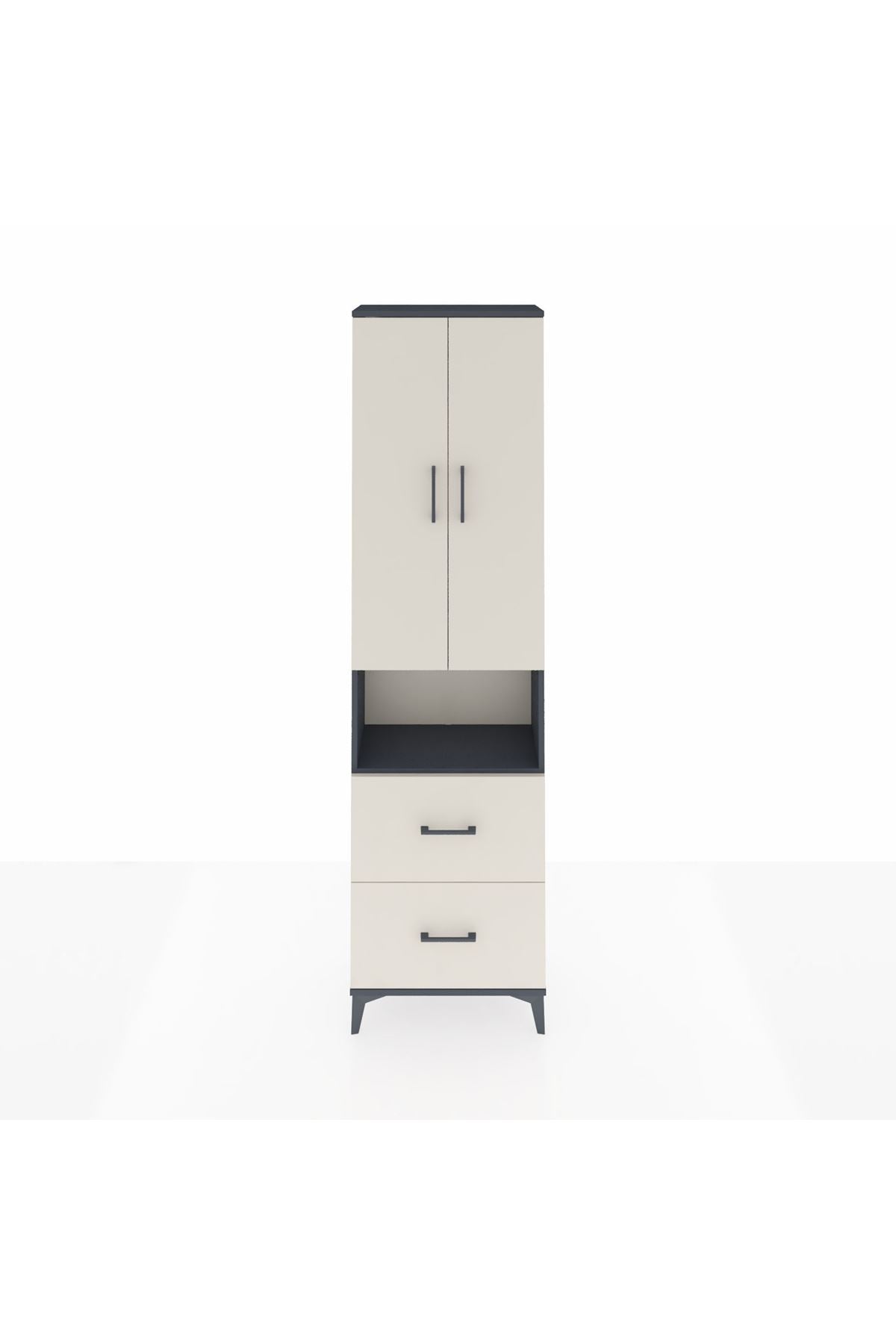 Arges Dolap 4 Raflı 2 Çekmeceli 2 Kapaklı 60x30x221 - S29M188V4A