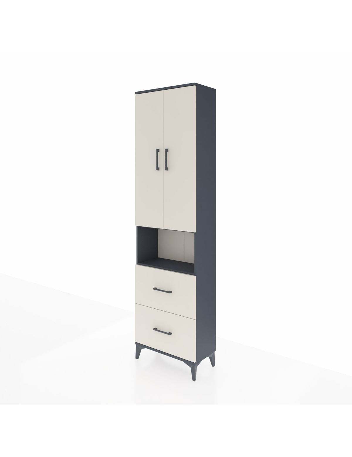 Arges Dolap 4 Raflı 2 Çekmeceli 2 Kapaklı 60x30x221 - S29M188V4A