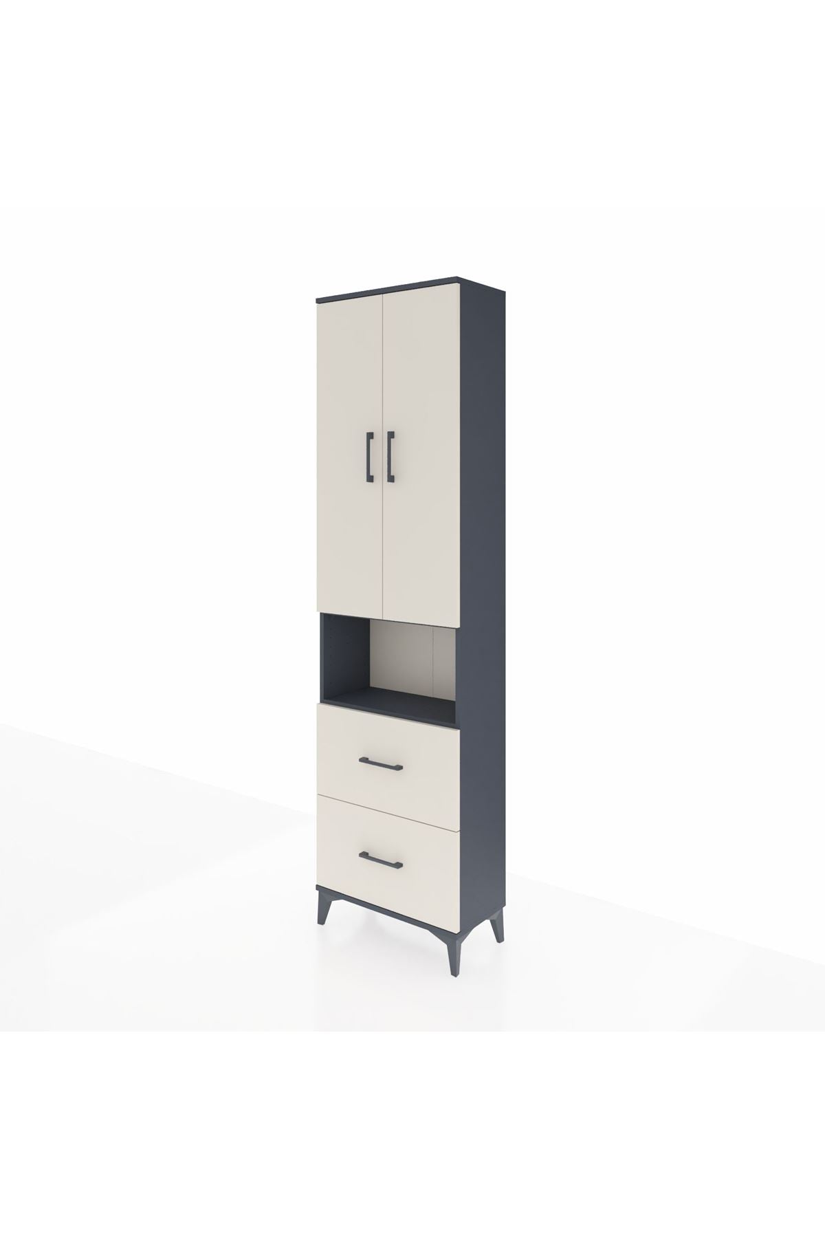 Arges Dolap 4 Raflı 2 Çekmeceli 2 Kapaklı 60x30x221 - S29M188V4A