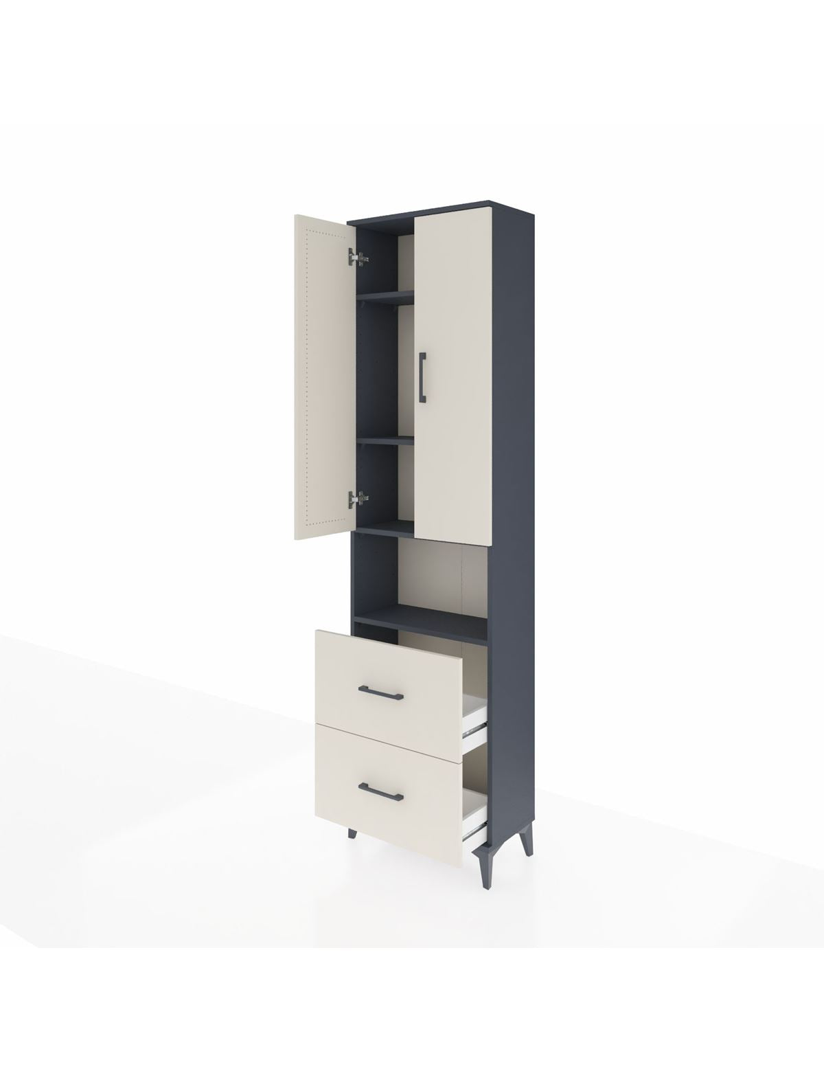 Arges Dolap 4 Raflı 2 Çekmeceli 2 Kapaklı 60x30x221 - S29M188V4A