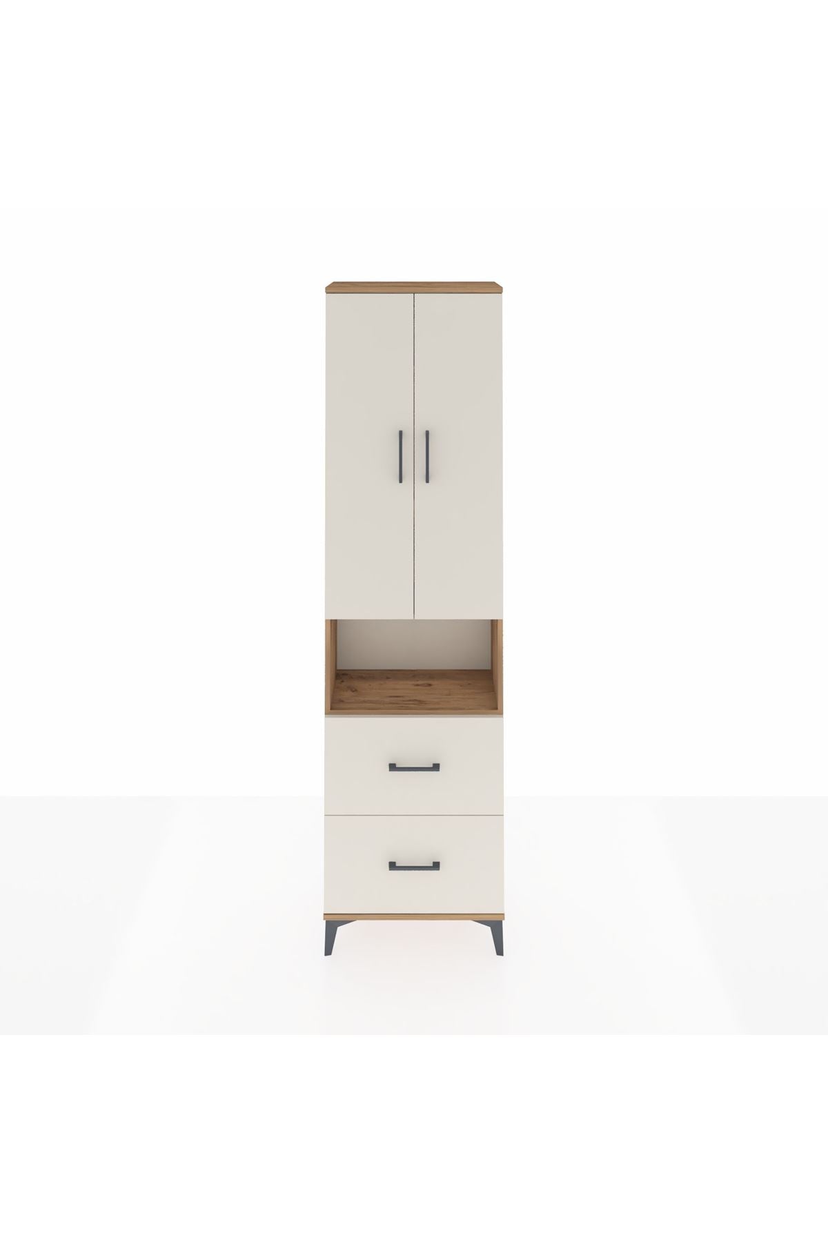 Arges Dolap 4 Raflı 2 Çekmeceli 2 Kapaklı 60x30x221 - S29M188V7A