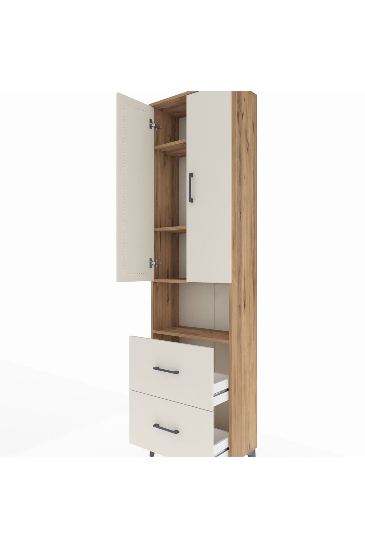 Arges Dolap 4 Raflı 2 Çekmeceli 2 Kapaklı 60x30x221 - S29M188V7A