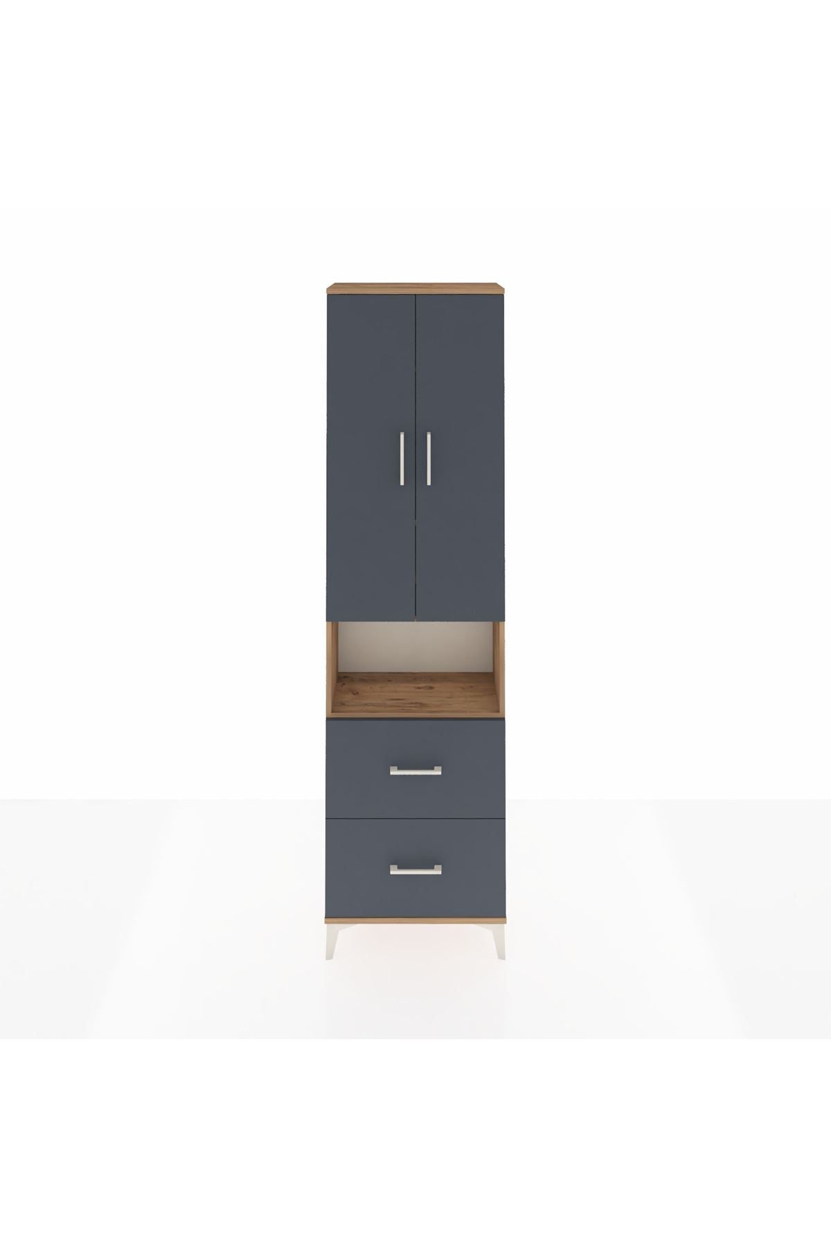 Arges Dolap 4 Raflı 2 Çekmeceli 2 Kapaklı 60x30x221 - S29M188V8A