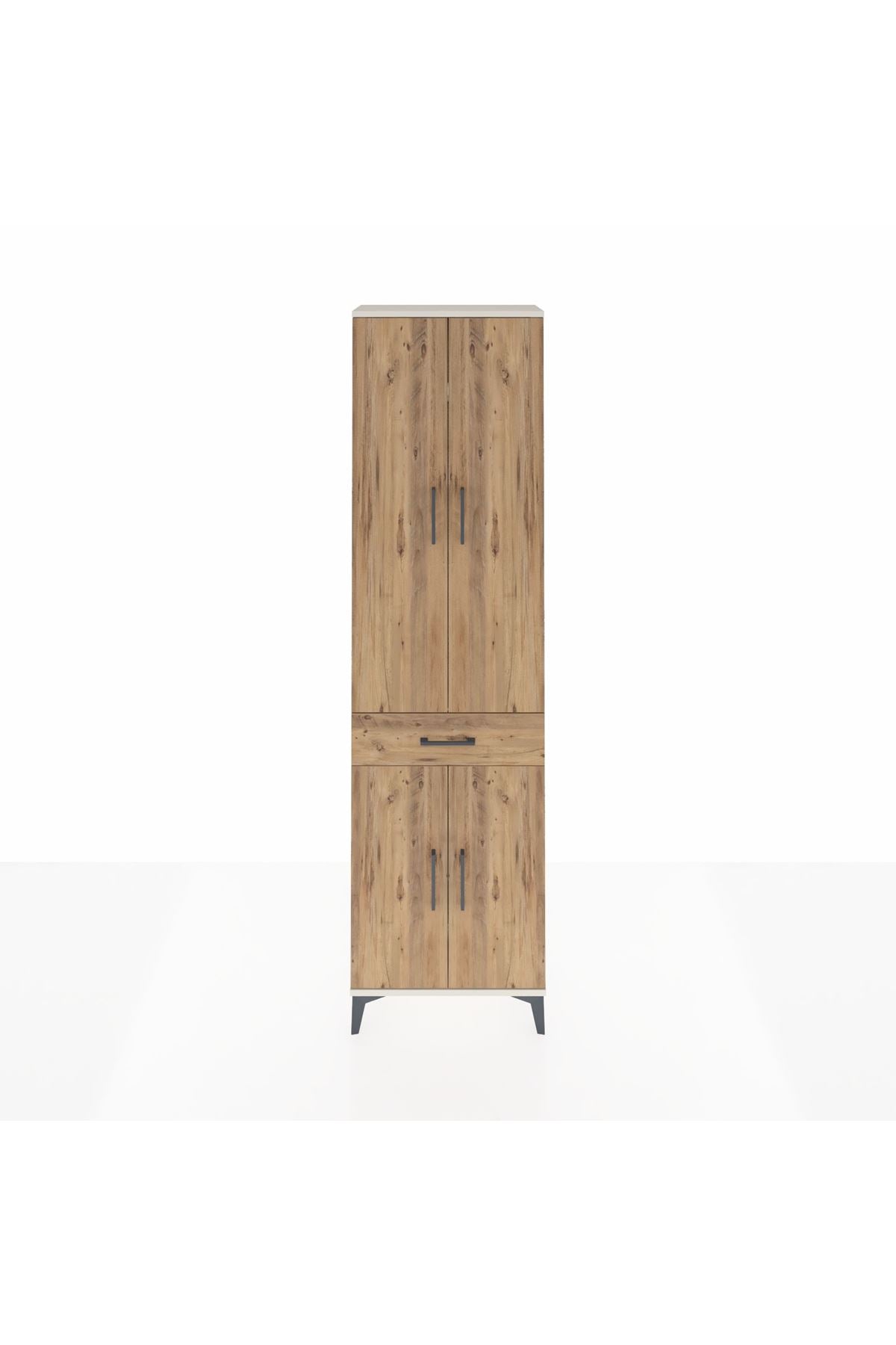 Arges Dolap 3 Raflı Tek Çekmeceli Tek Askılı 60x30x221 - S29M190V3A