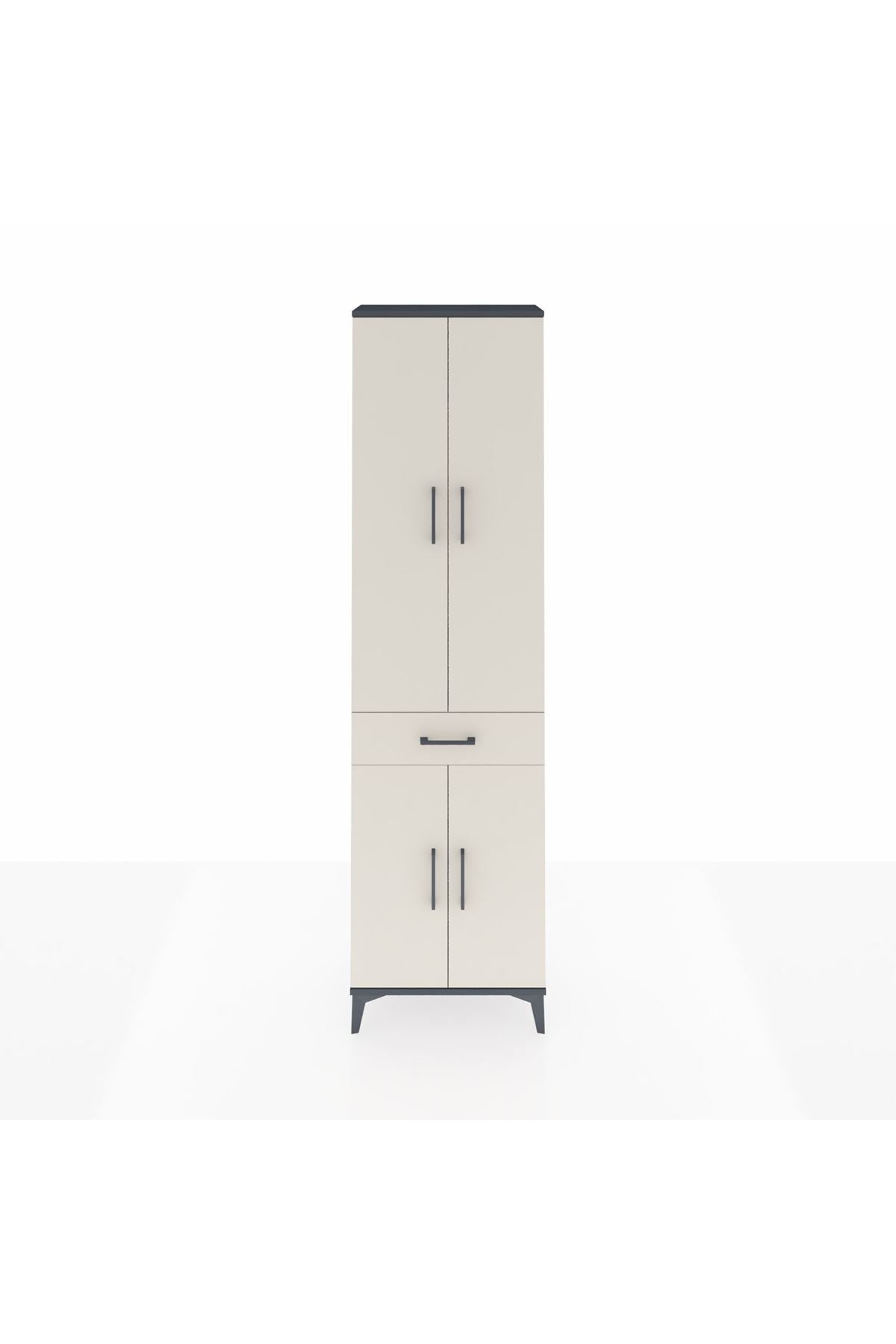 Arges Dolap 3 Raflı Tek Çekmeceli Tek Askılı 60x30x221 - S29M190V4A
